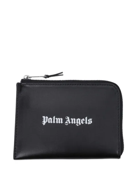 Palm Angels logo-print leather cardholder