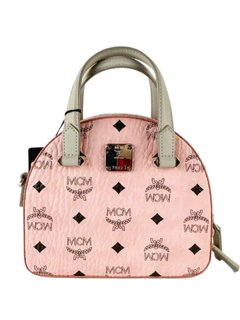 MCM monogram-print half-moon tote bag