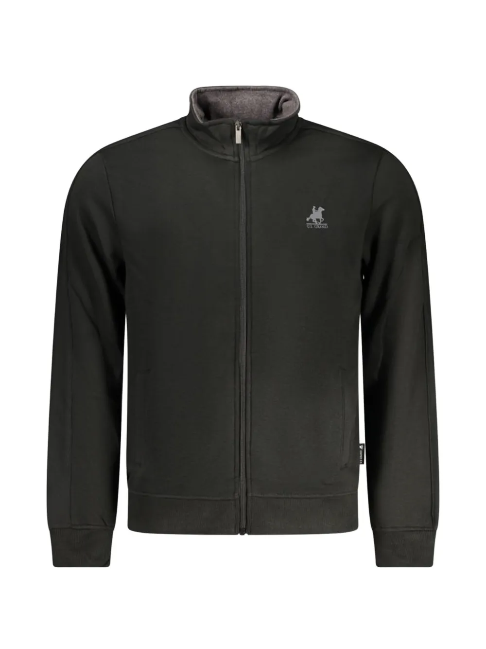 U.S. Grand logo-embroidered zip-up sweatshirt - Black