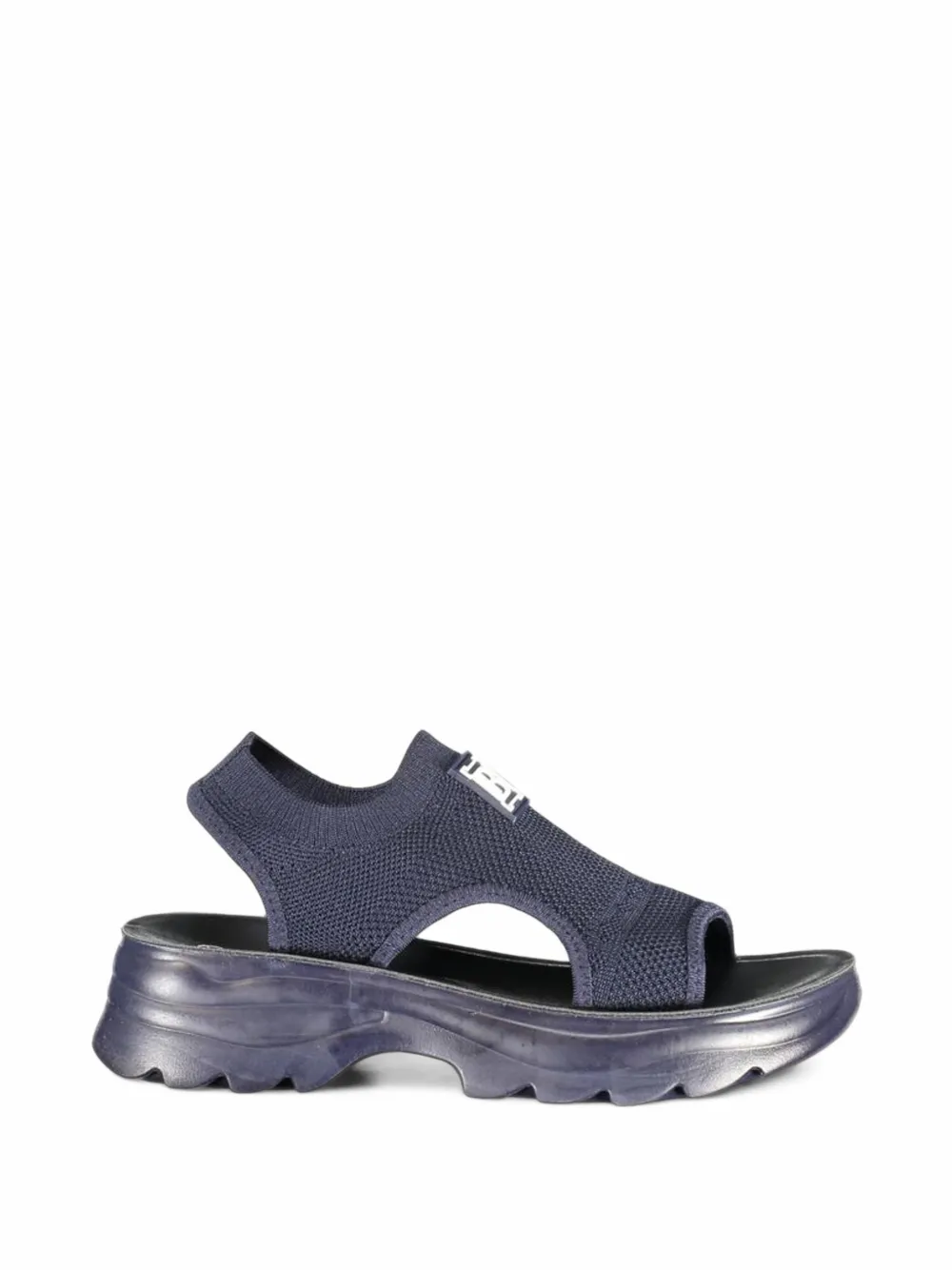 Laura Biagiotti logo-patch chunky sandals - Blu