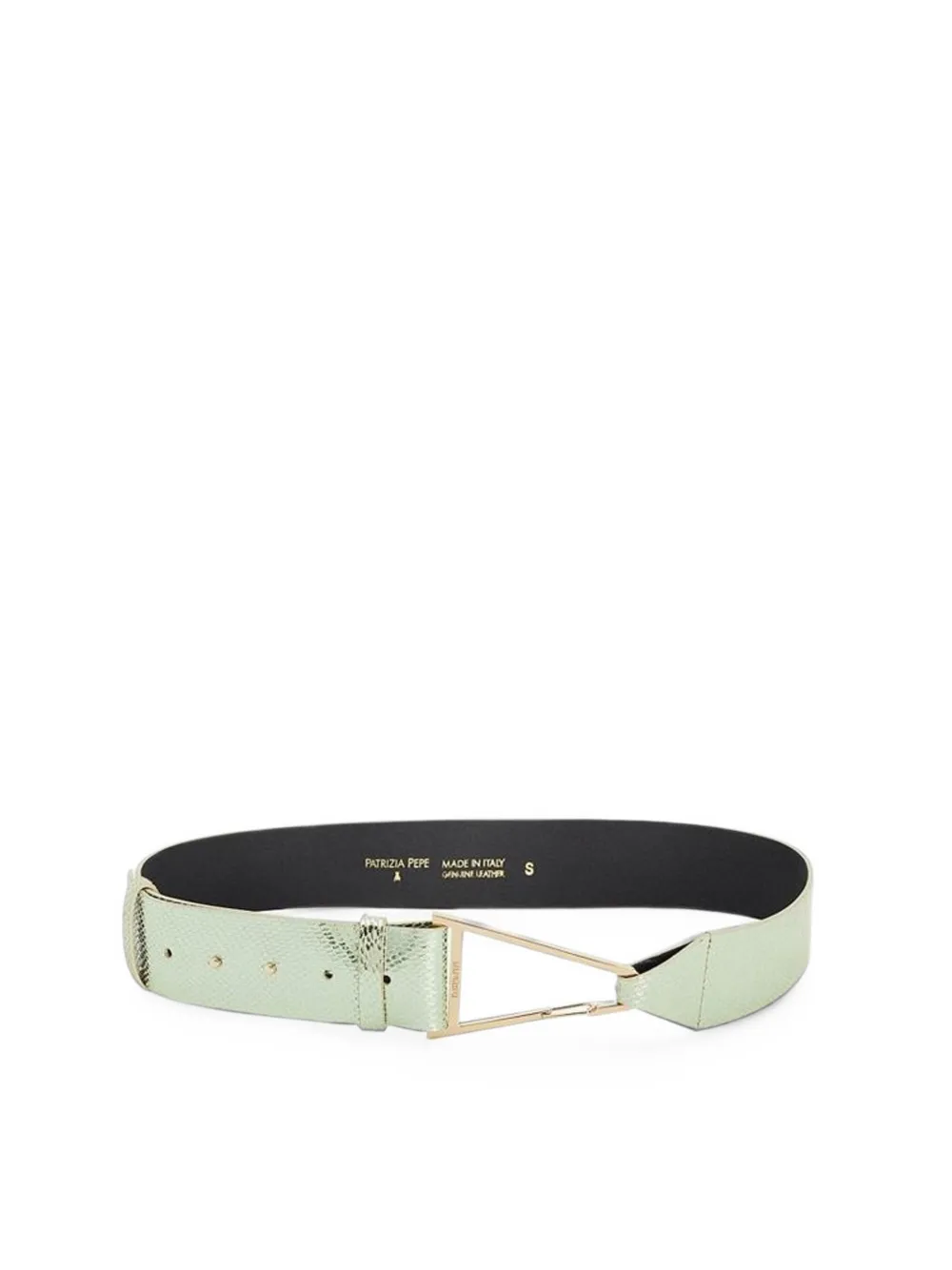 Patrizia Pepe snakeskin-effect goatskin belt Groen