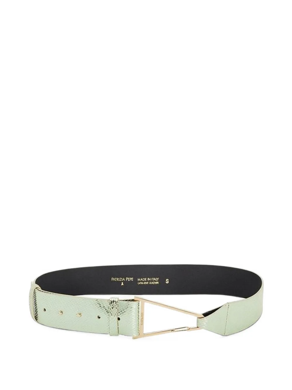 Patrizia Pepe snakeskin-effect goatskin belt - Verde