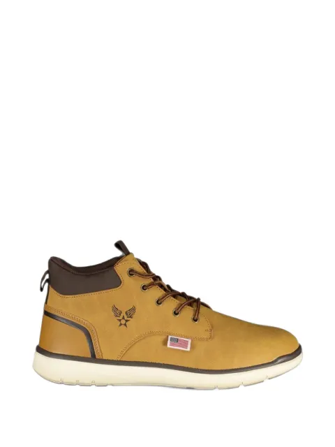 Avirex logo-patch lace-up ankle boots