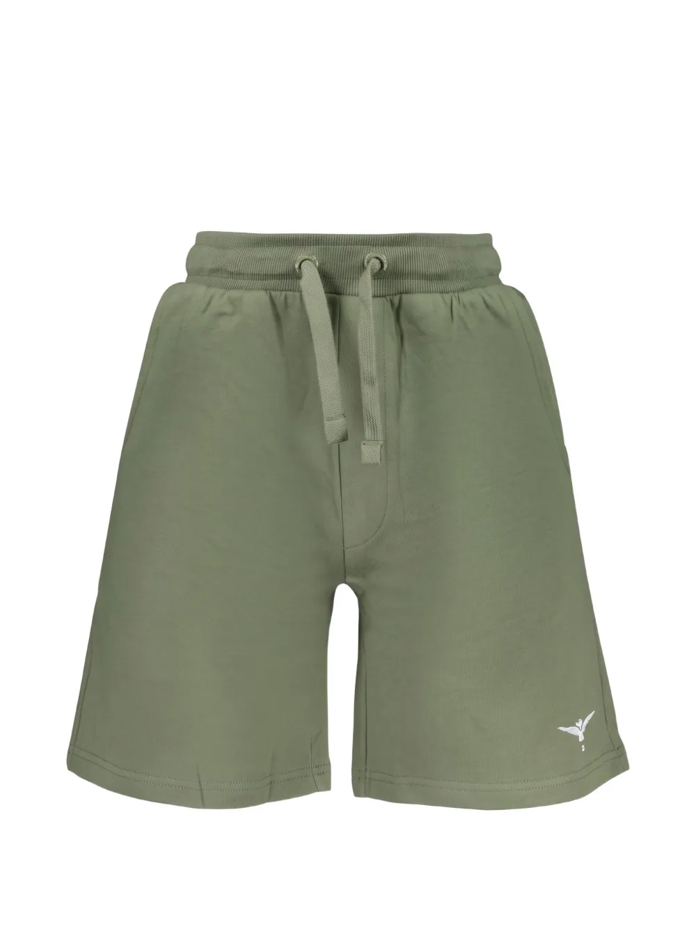 Aeronautica Militare logo-embroidered drawstring shorts Groen