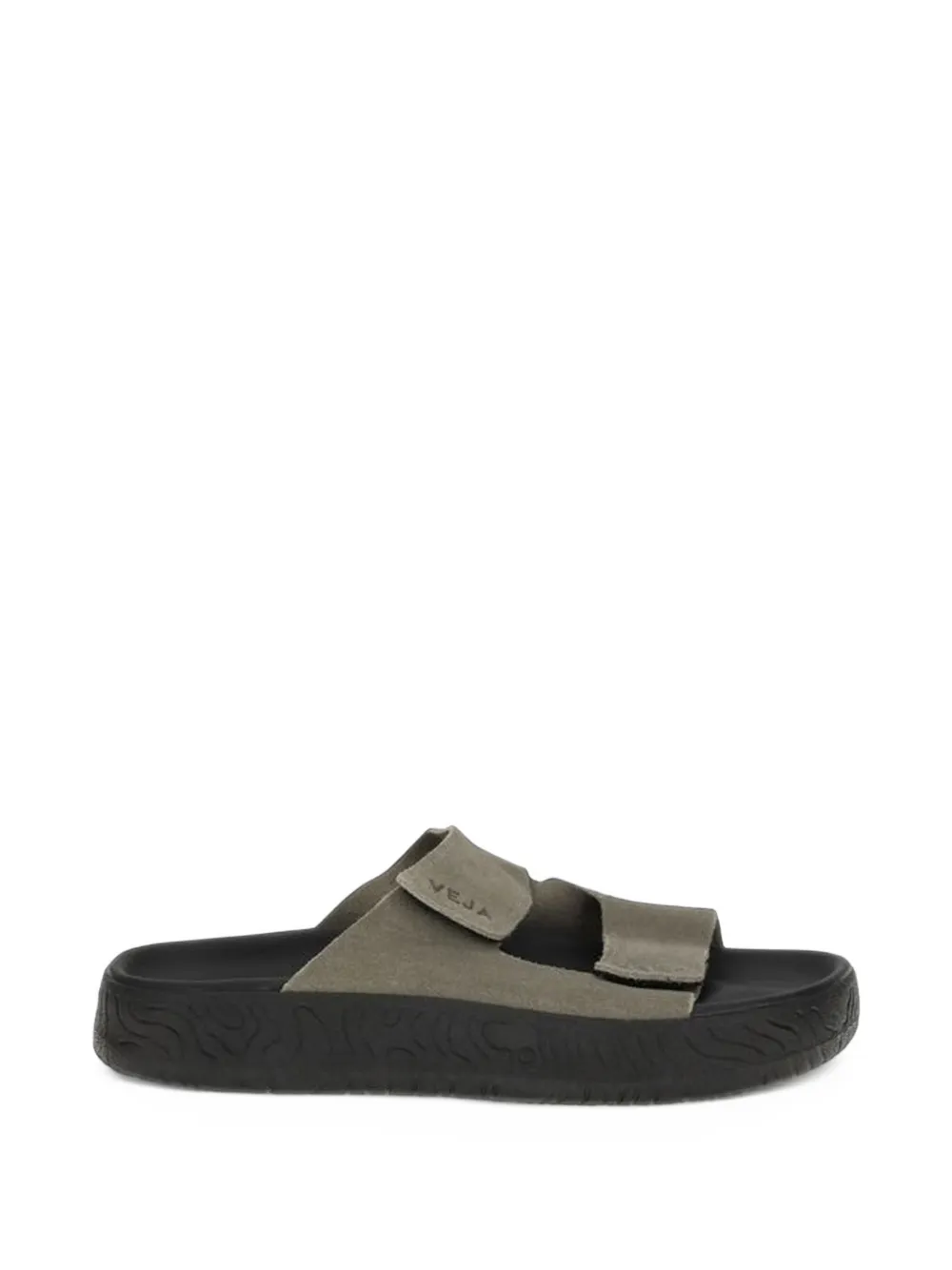 VEJA Etna suede kaki black sandals - Green