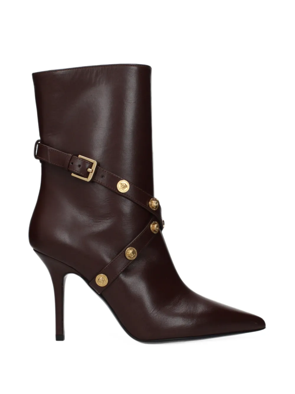 Versace Medusa '95 buckle-strap ankle boots - Braun