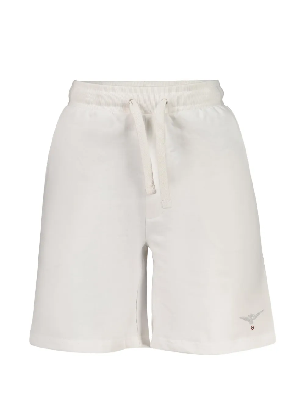 Aeronautica Militare drawstring-waist logo-embroidered shorts Wit