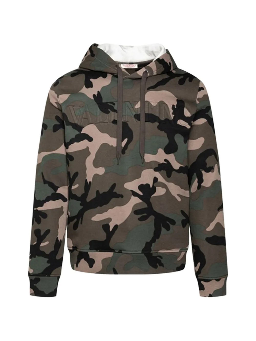 Valentino Garavani camouflage-print embossed-logo hoodie - Verde