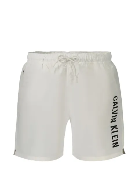Calvin Klein logo-print drawstring swim shorts