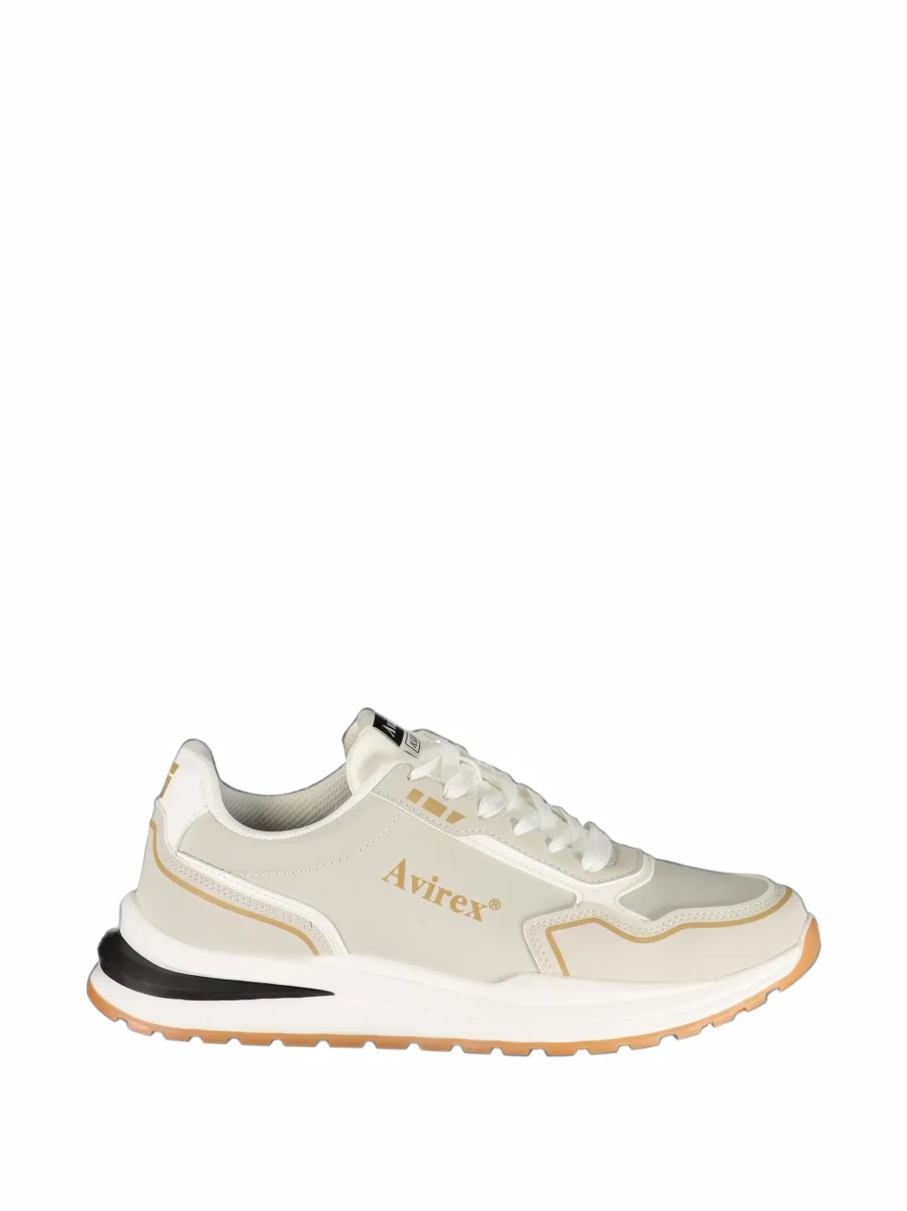 Avirex logo-print panelled sneakers - Nude