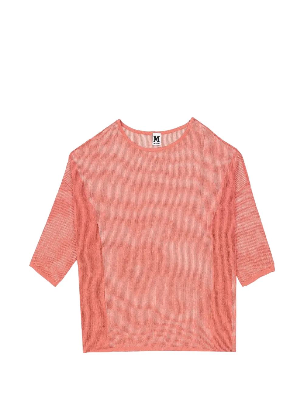 Missoni metallic-thread open-knit top Oranje