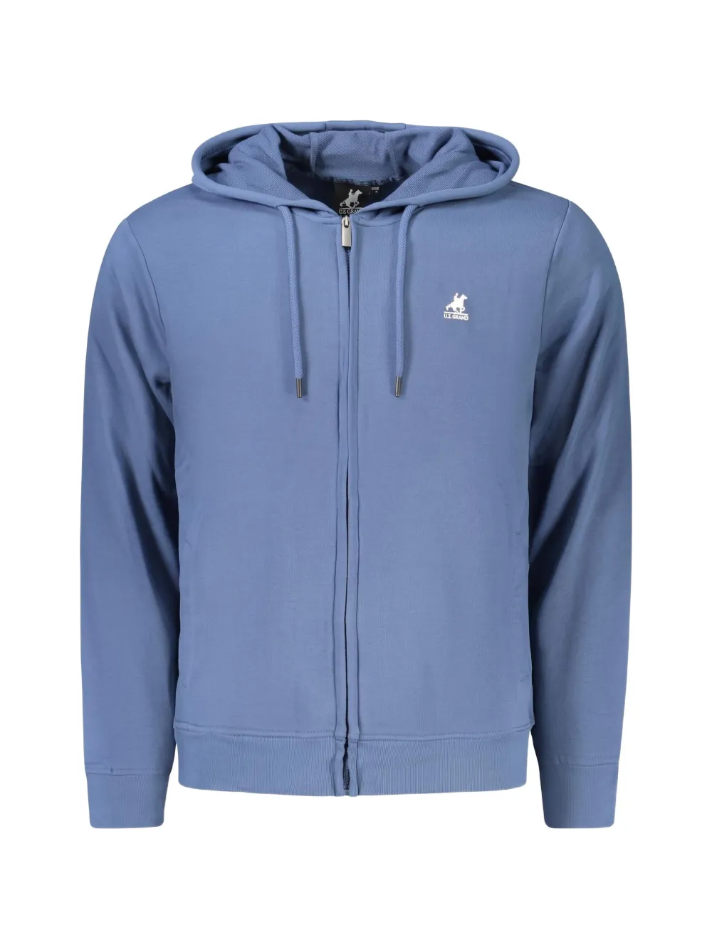 U.S. Grand logo-embroidered zip-up hoodie - Blau