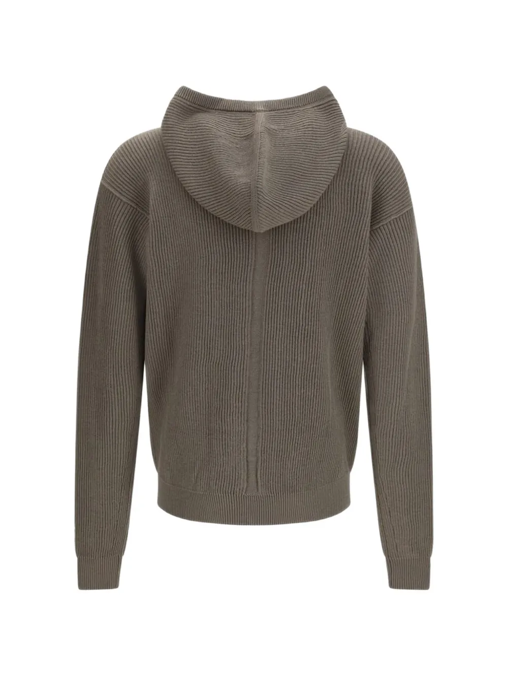 Rick Owens Aries ribbed-knit hoodie Grijs