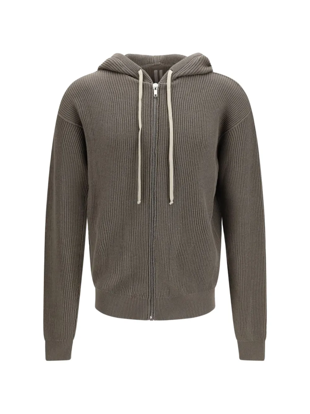 Rick Owens Aries ribbed-knit hoodie - Grey
