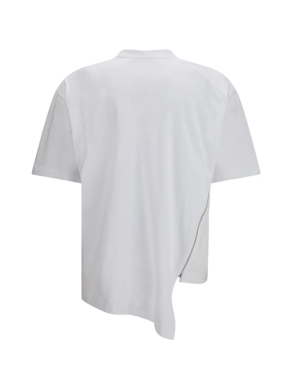 Comme Des Garçons asymmetric zip-detail T-shirt Wit