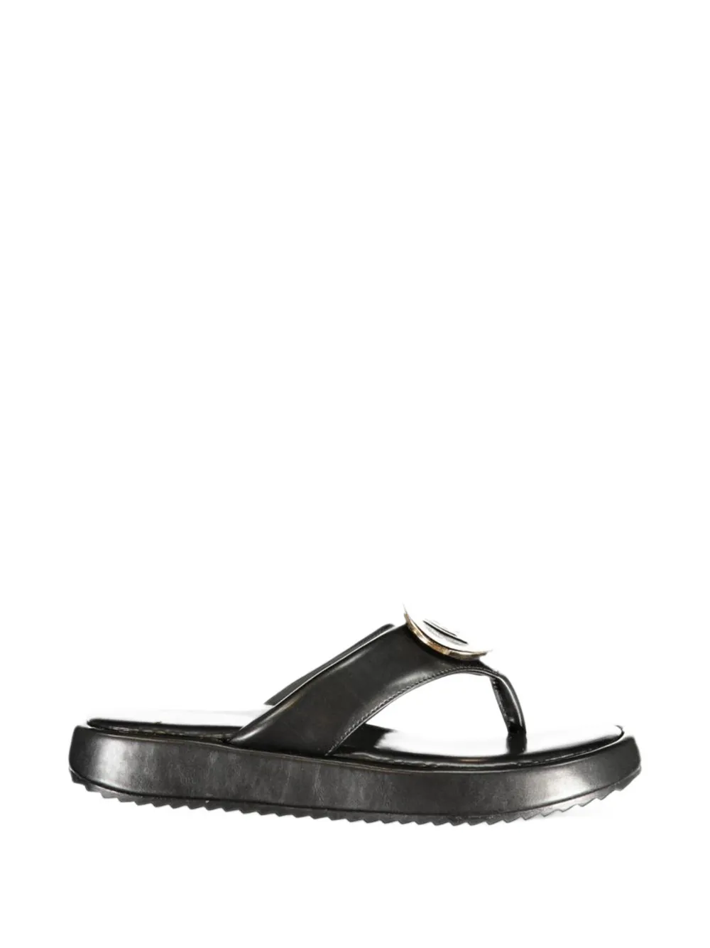 Laura Biagiotti logo-plaque platform sandals - Noir Laura Biagiotti logo-plaque platform sandals - Noir