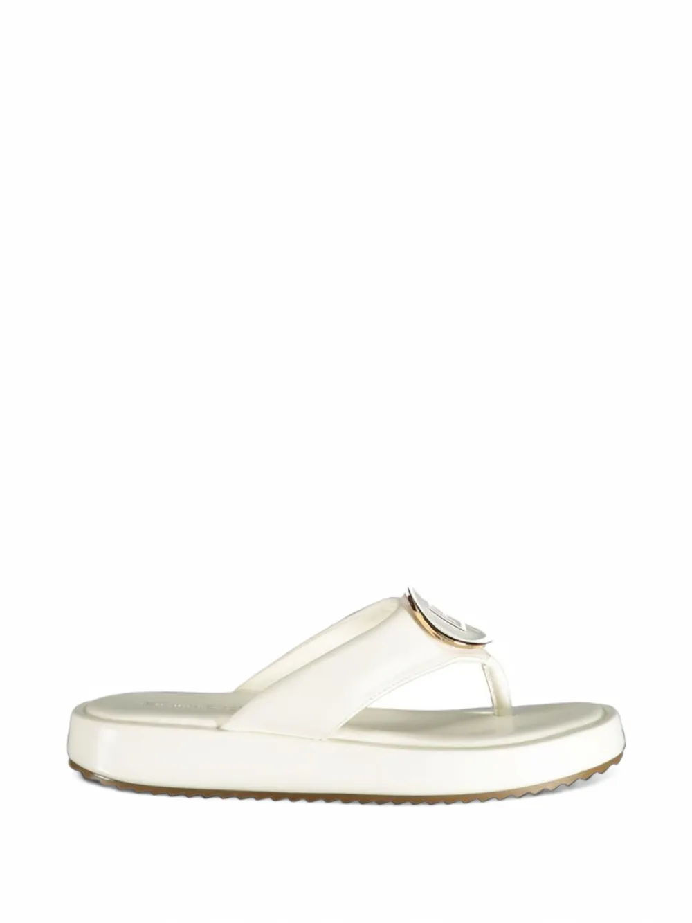Laura Biagiotti Logo-plaque Platform Sandals In White