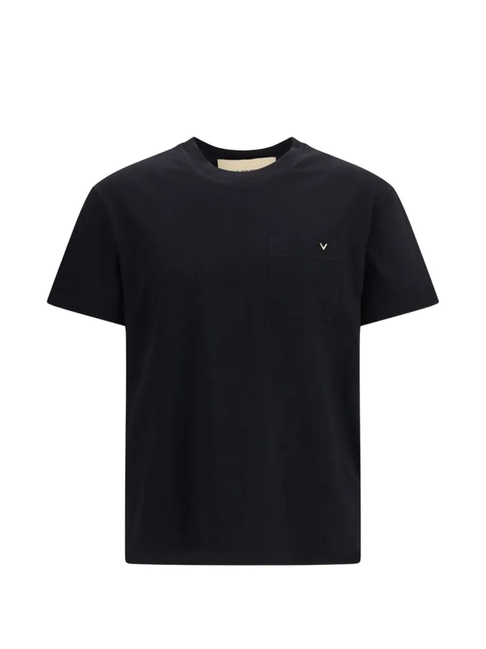 Valentino Garavani cotton T-Shirt with Vgold - Nero