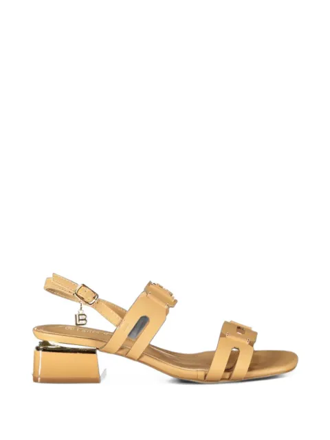 Laura Biagiotti logo-plaque block-heel sandals