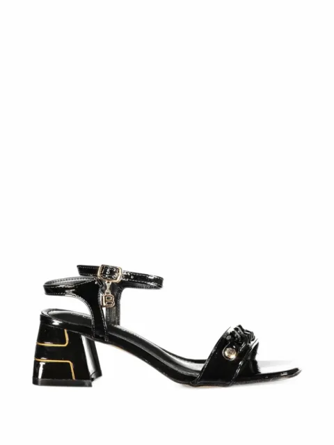 Laura Biagiotti patent-finish chain-link sandals