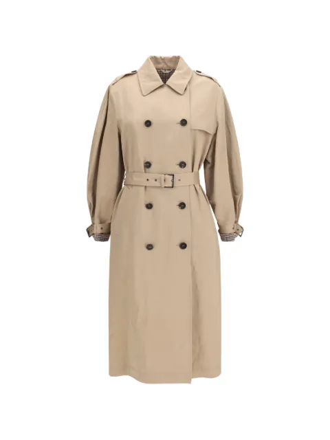 Brunello Cucinelli dobbeltradet trenchcoat med bælte