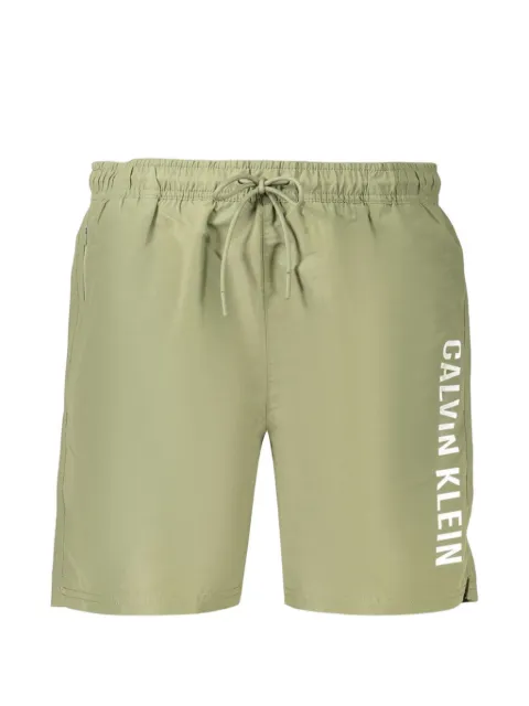 Calvin Klein logo-print drawstring swim shorts