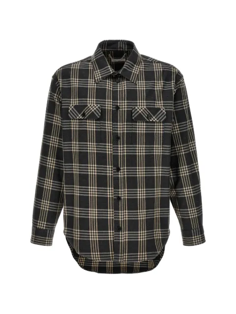 1989 STUDIO check-print logo-print shirt