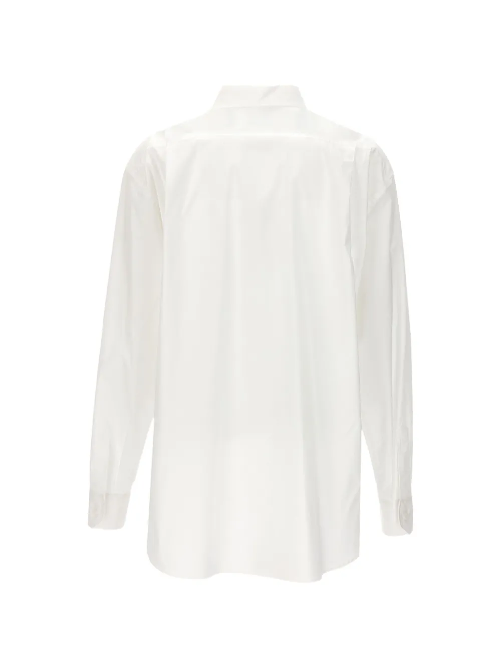 Moschino logo-patch button-down shirt Wit