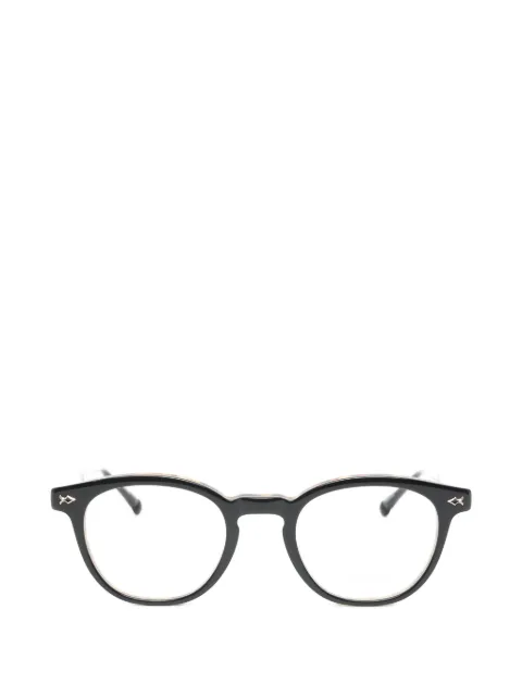Matsuda engraved-temple round-frame glasses