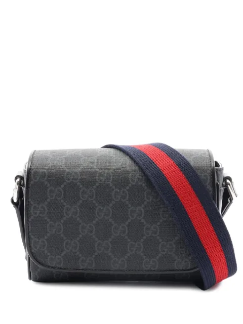 Gucci Pre-Owned 2016-2026 GG Supreme Web Flap Messenger Bag crossbody bag