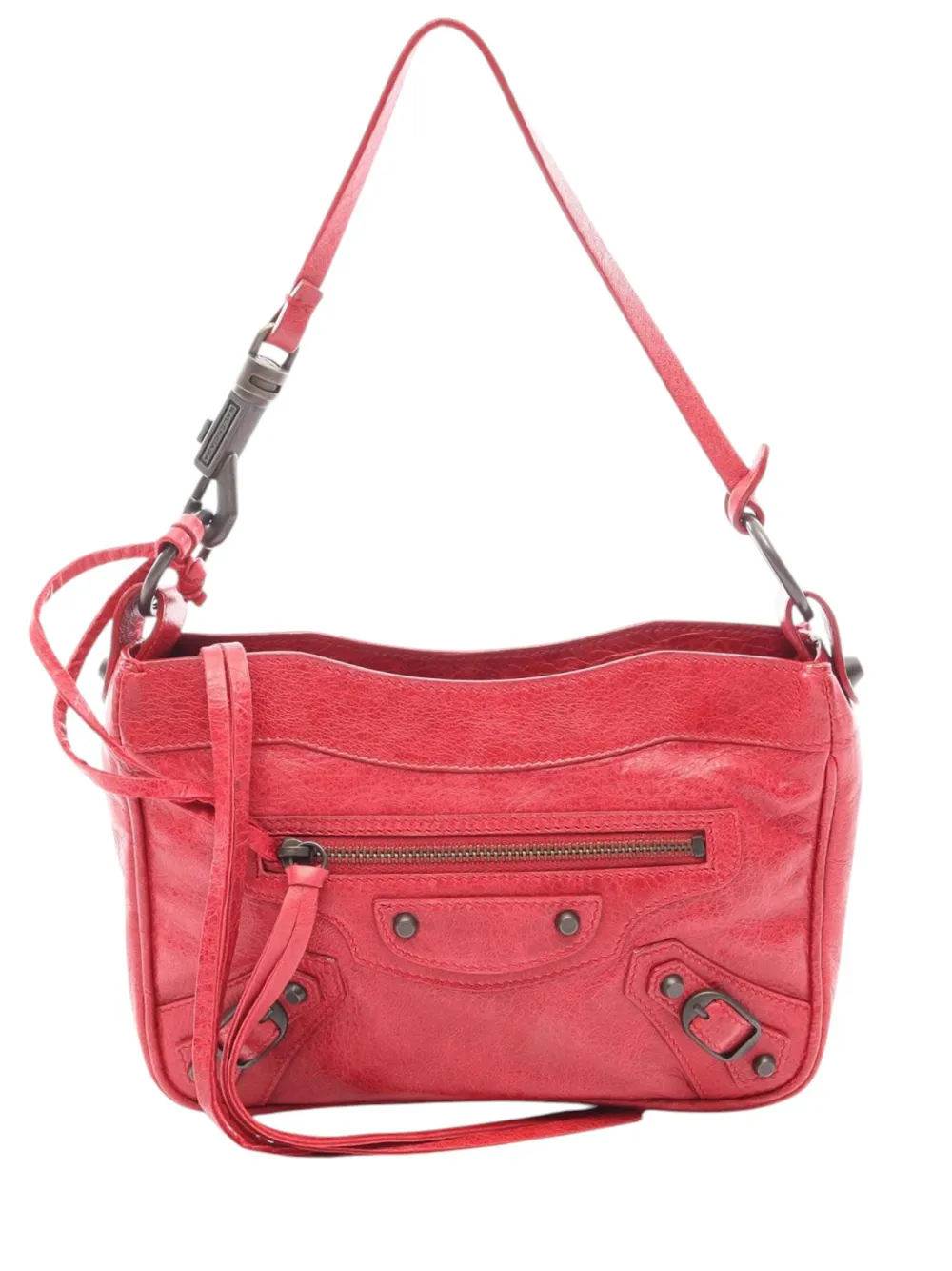 Balenciaga Pre-Owned 2000-2026 Lambskin Motocross Classic Hip crossbody bag - Rot