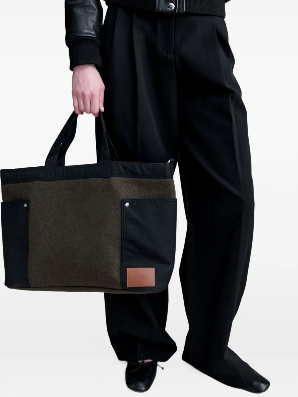 A.P.C. Jardin shopper tote Groen