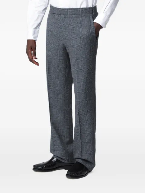 Lardini check-pattern virgin wool trousers