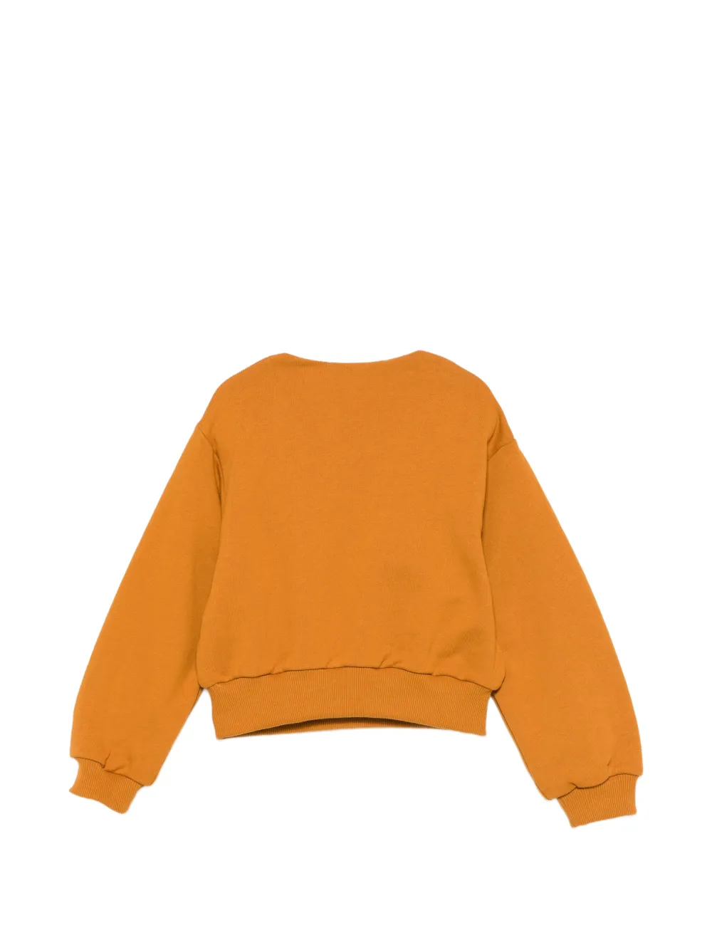 Elisabetta Franchi La Mia Bambina button-detail contrast-collar sweater Oranje