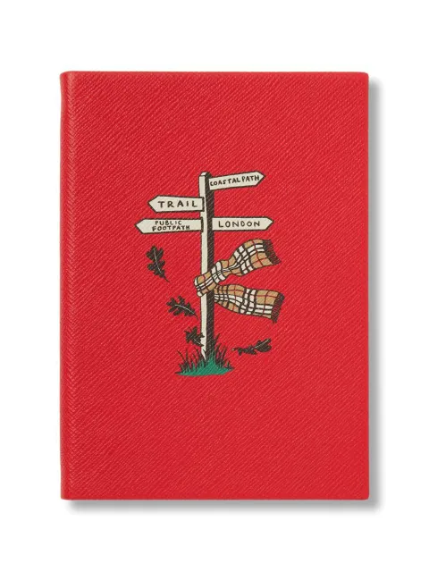 Smythson x Burberry soho notebook in panama