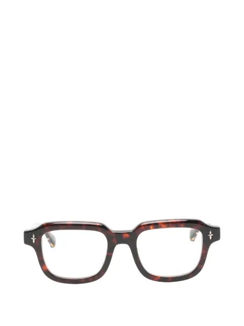 Matsuda tortoiseshell-effect square-frame glasses