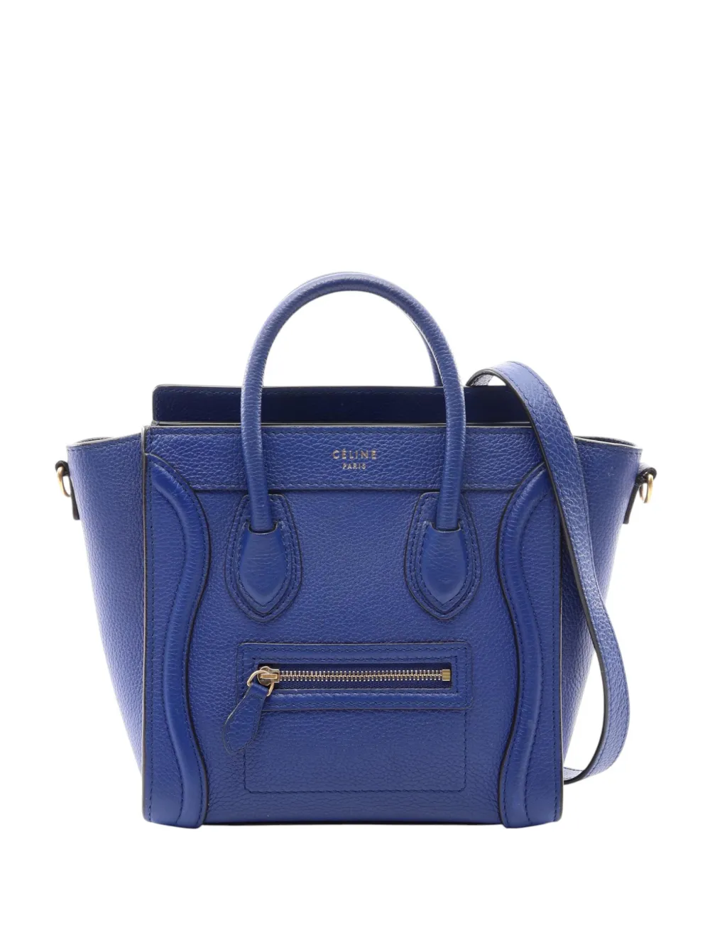 Celine Pre-Owned 2000-2026 Nano Leather Luggage Tote satchel - Blau