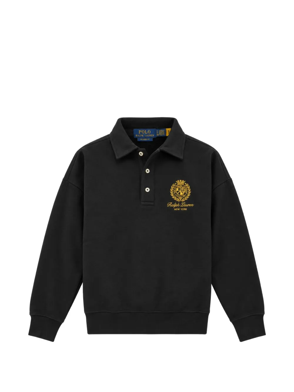 Polo Ralph Lauren crest-embroidered cotton polo shirt - Nero