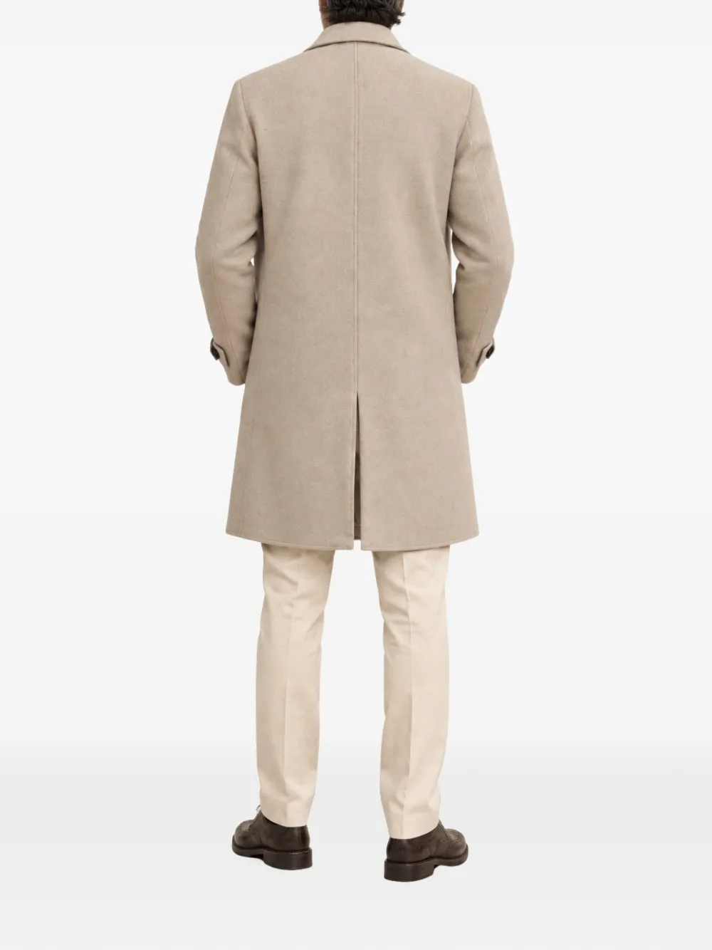 FRANZESE COLLECTION single-breasted patch-pocket coat Beige