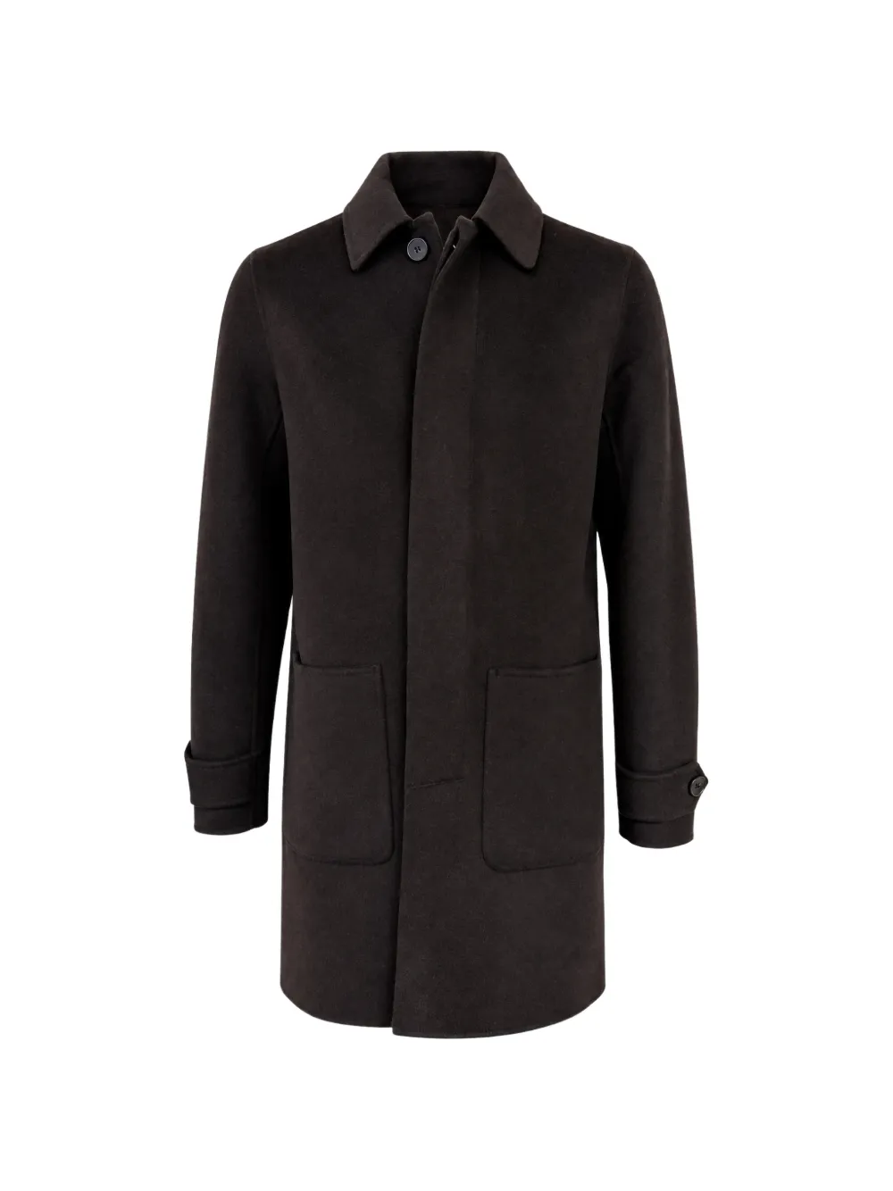 FRANZESE COLLECTION single-breasted wool coat - Marron FRANZESE COLLECTION single-breasted wool coat - Marron