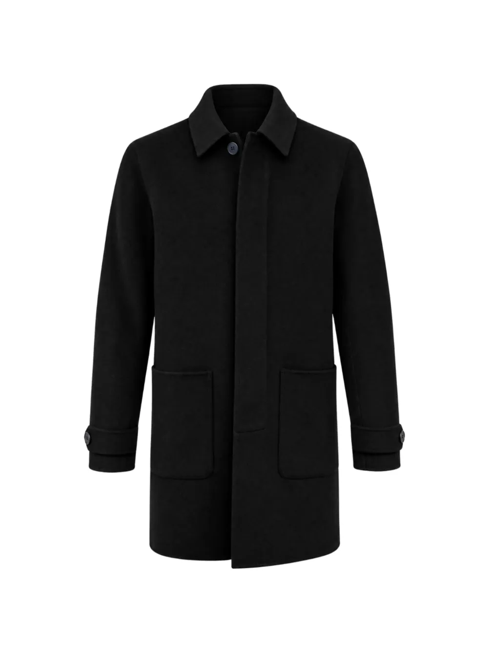 FRANZESE COLLECTION single-breasted wool coat - Schwarz