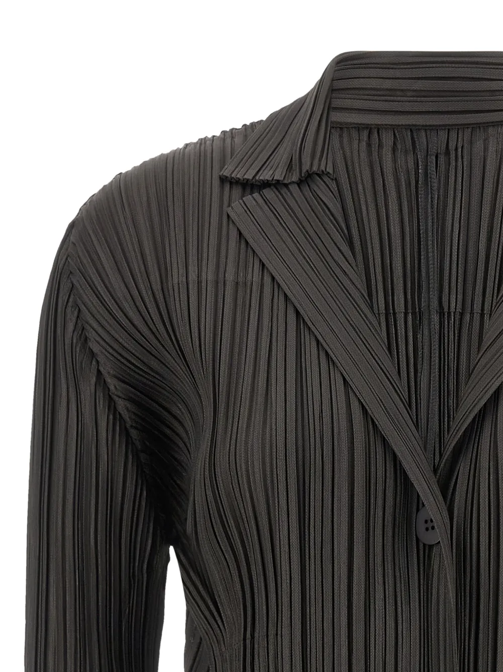 Pleats Please Issey Miyake heavy pleated blazer Grijs