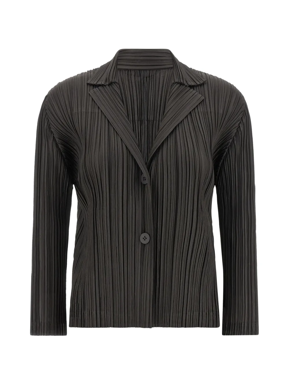 Pleats Please Issey Miyake heavy pleated blazer - Grau