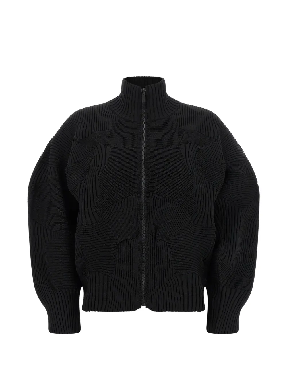 Issey Miyake Kone Kone ribbed-knit jacket - Nero