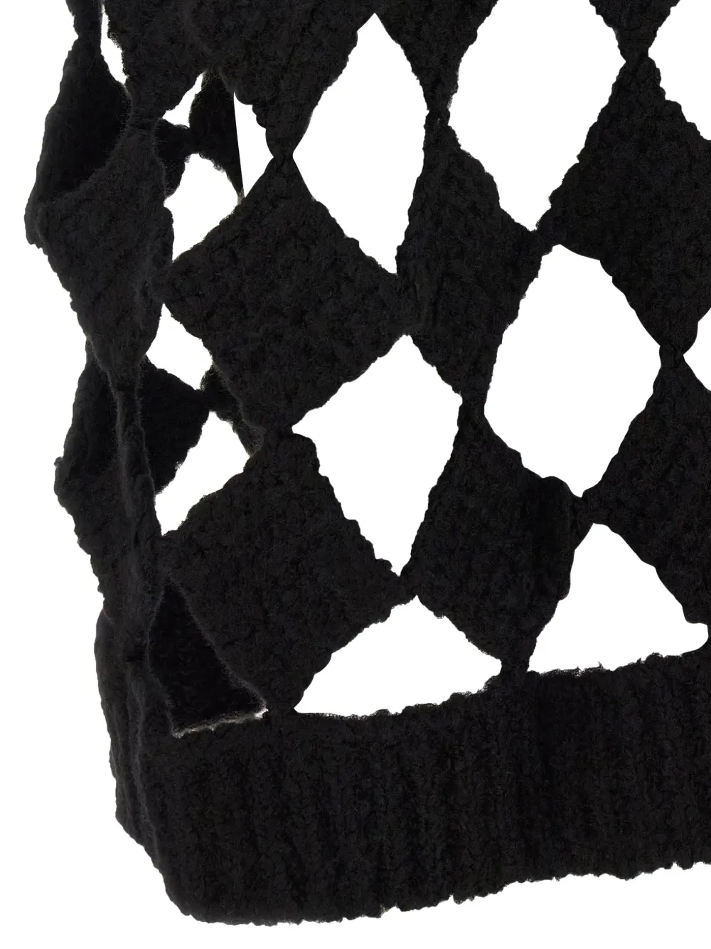 Rick Owens Sarutanya diamond-patchwork tank top Zwart