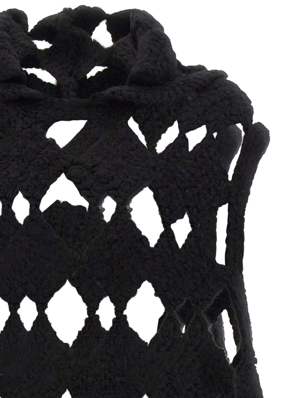 Rick Owens Sarutanya diamond-patchwork tank top Zwart