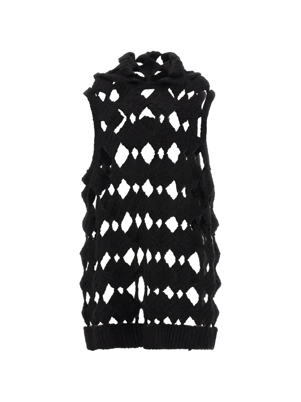 Rick Owens Sarutanya diamond-patchwork tank top Zwart
