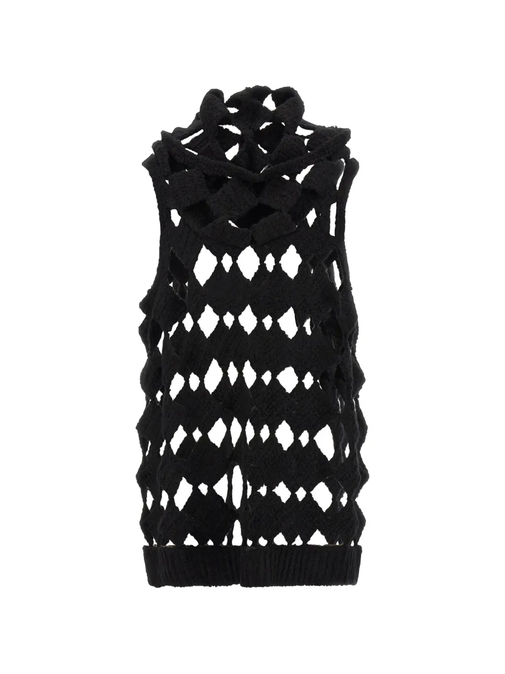 Rick Owens Sarutanya diamond-patchwork tank top - Schwarz