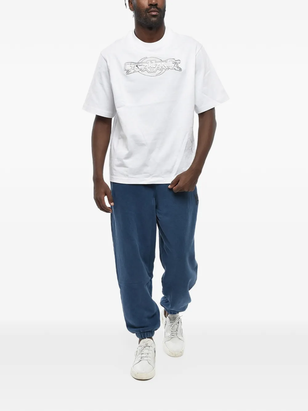 Casablanca logo-print cotton T-shirt Wit