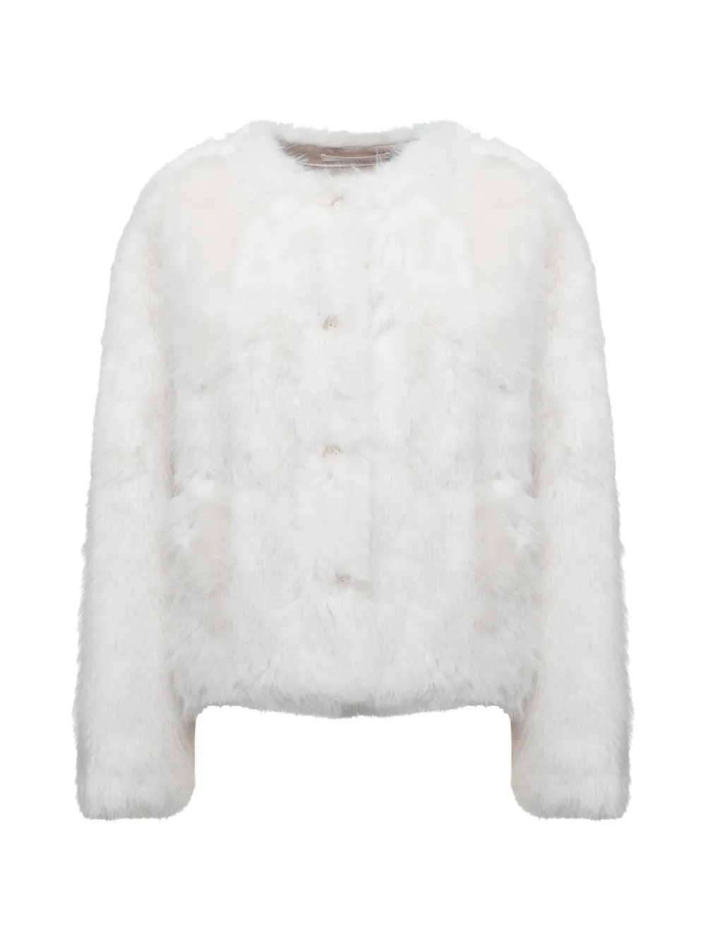 STAND STUDIO Siena round-neck jacket Wit